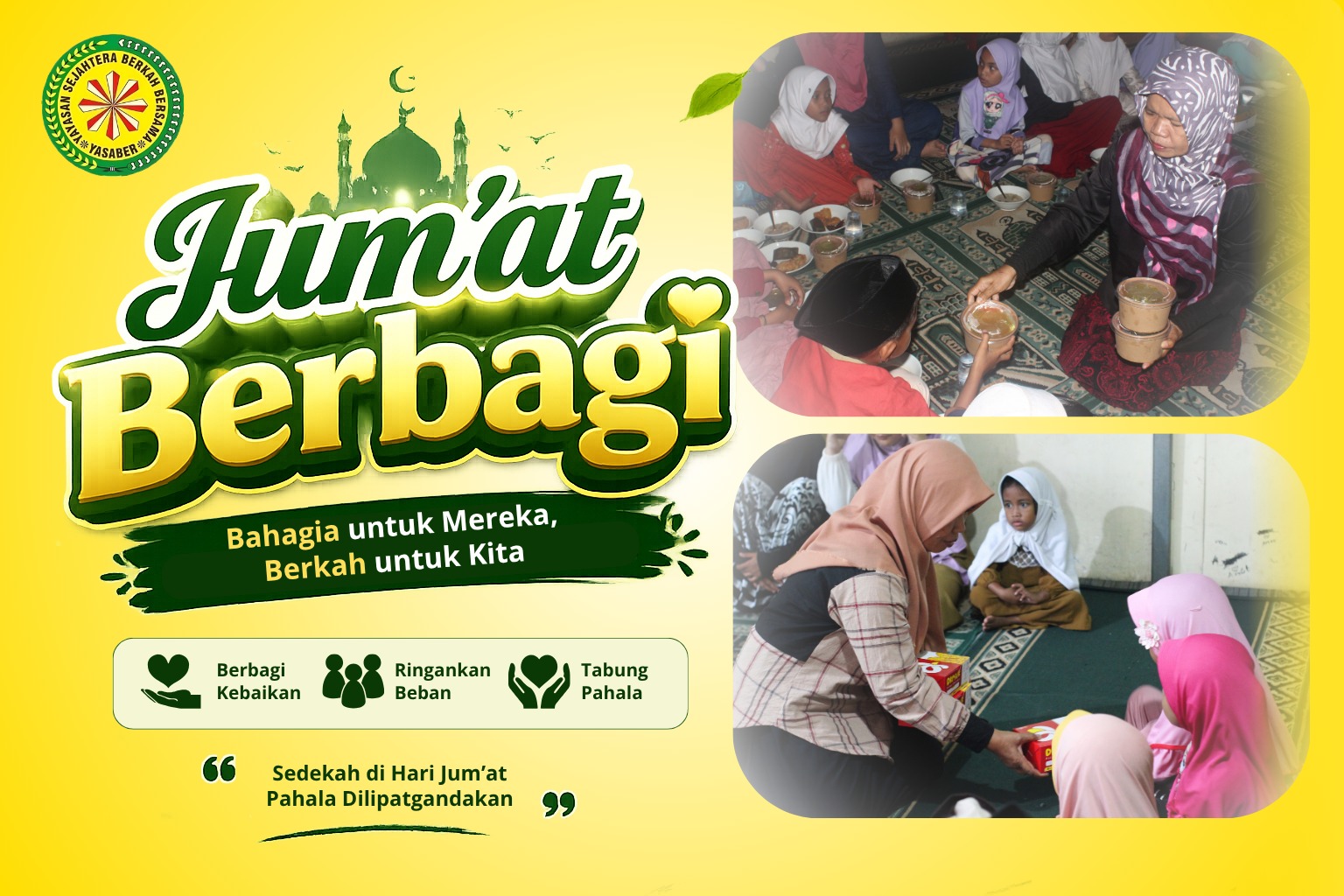Jum`at Berbagi | Berbagi rezeki kepada yang lebih membutuhkan